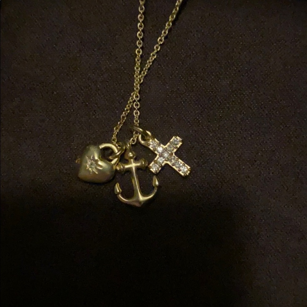 Costume jewelry dainty necklace with charms